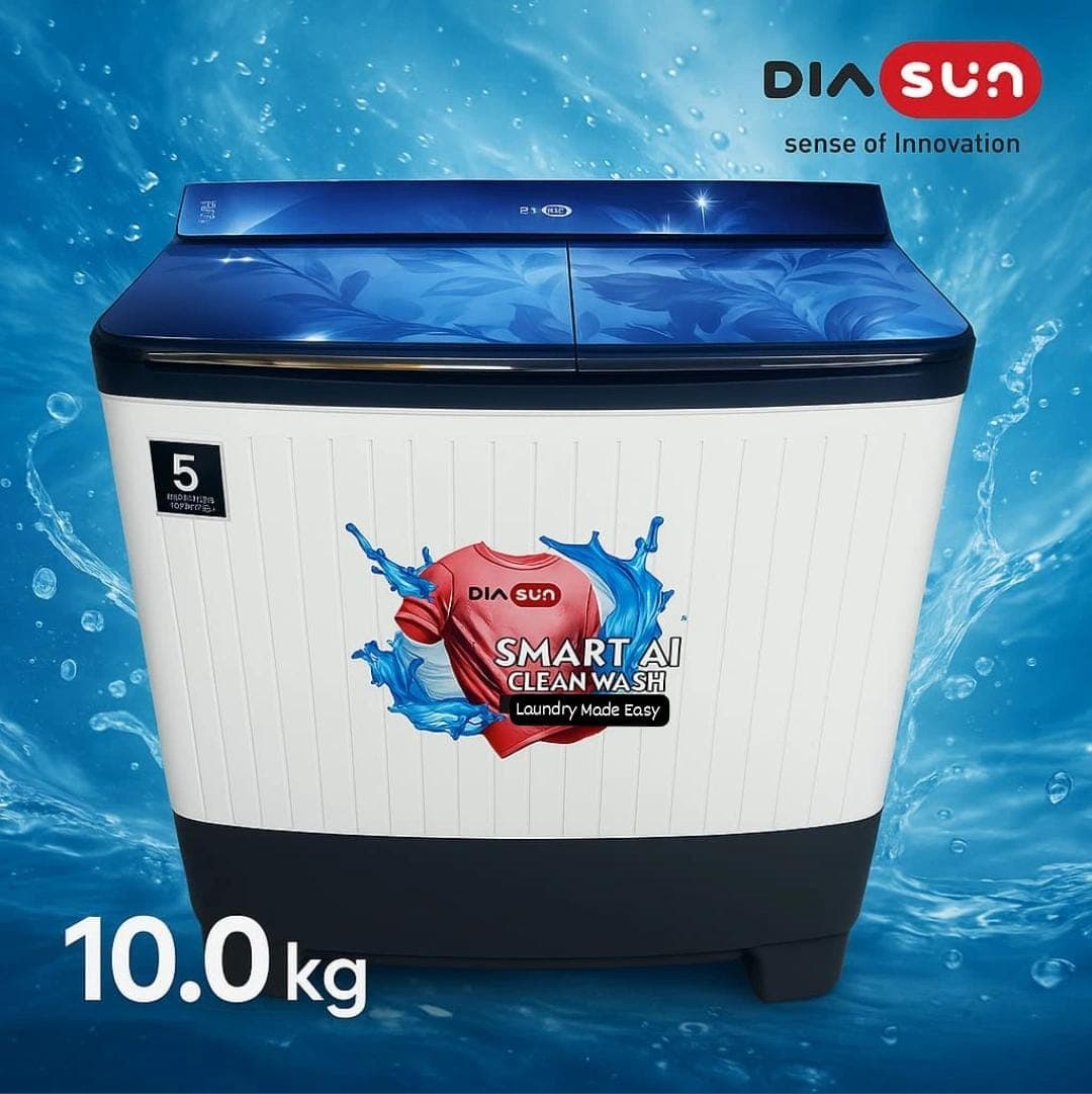 Dia Sun 10.0 Kg Semi Automatic Top Load (Blue Flower Design)