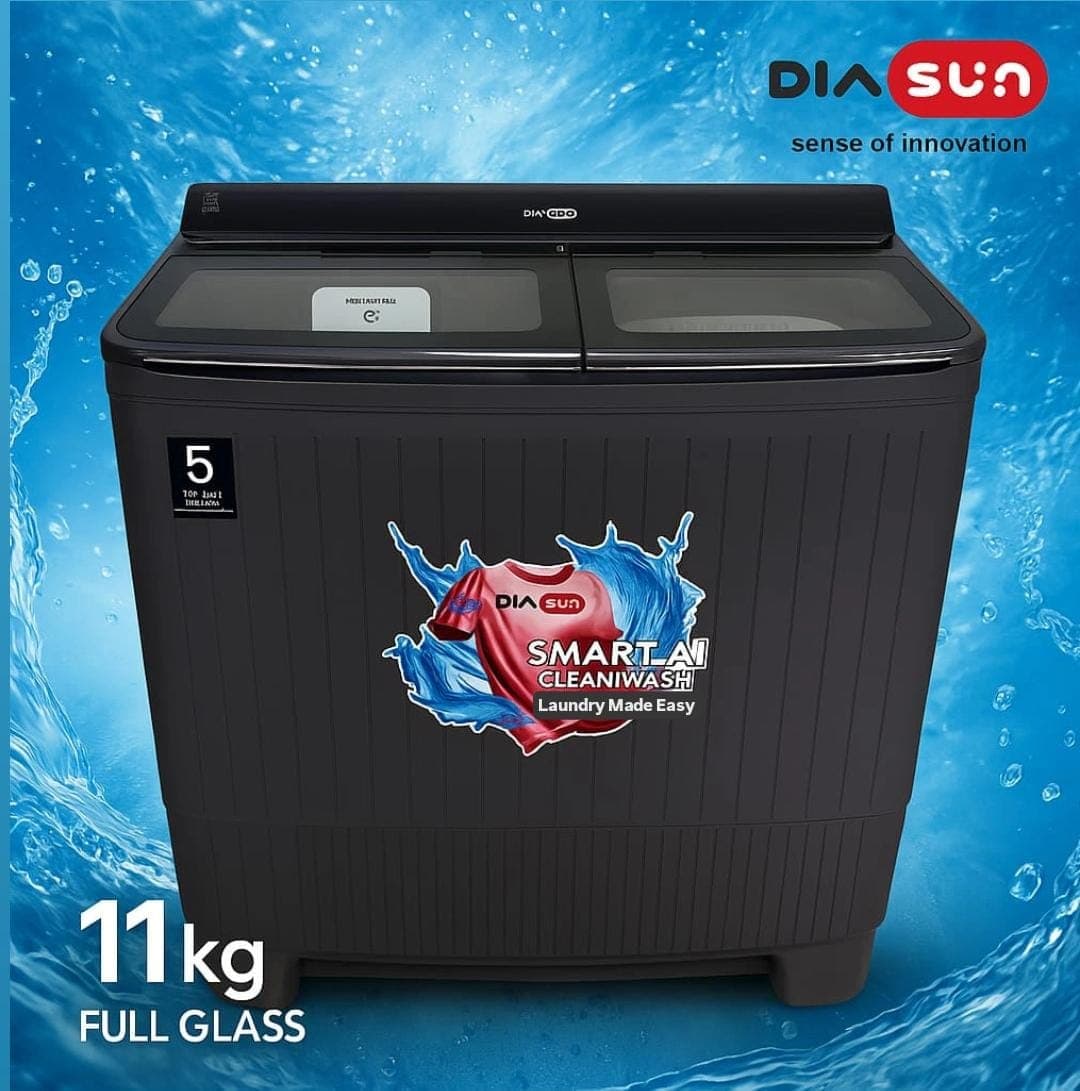 Dia Sun 11 Kg Semi Automatic Top Load (Full Glass)