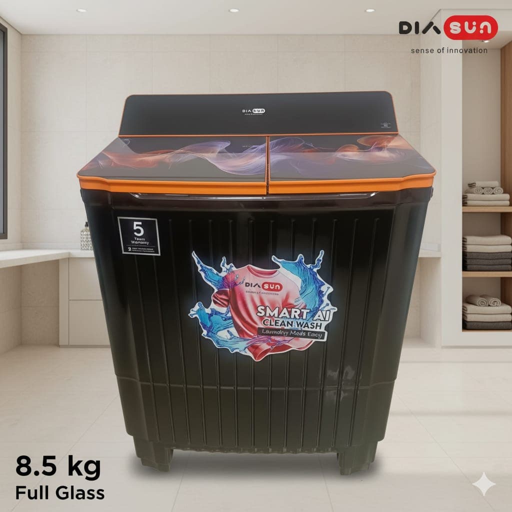 Dia Sun 8.5 Kg Semi Automatic Top Load (Full Glass)