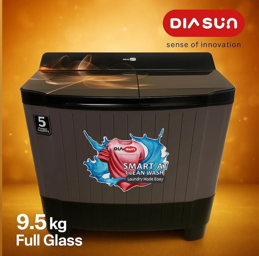 Dia Sun 9.5 Kg Semi Automatic Top Load (Gold Abstract)